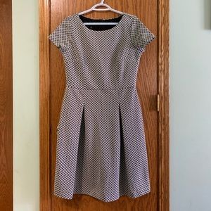 Talbots black and white fit and flare Size 8 dress